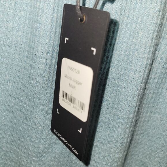 Straight Down Golf Womens Mavis  Waffle Knit Jogger Large Mineral Blue NWT - Picture 6 of 8